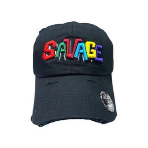 House of Commons Premium Headwear Savage Embroidered Strap Back Hat - One Size